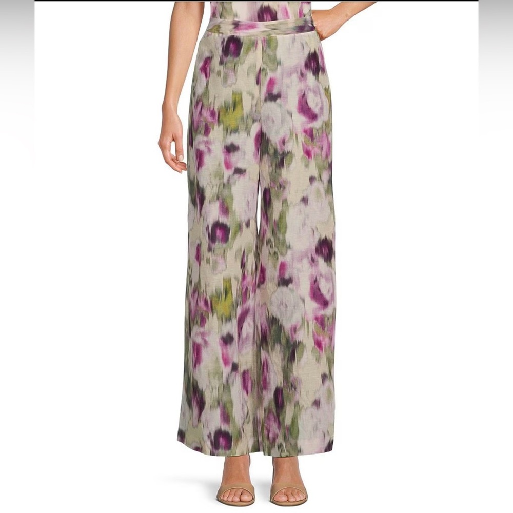 Muse by Marchesa Thornly Linen Blend Wide Leg Coordinating Pants